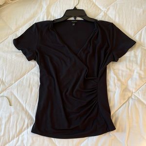 Talbots Black Wrap Tee Shirt